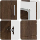 vidaXL Fából Készült Szekrény Barna Tölgy 88,5 x 30,5 x 73 cm Faanyag