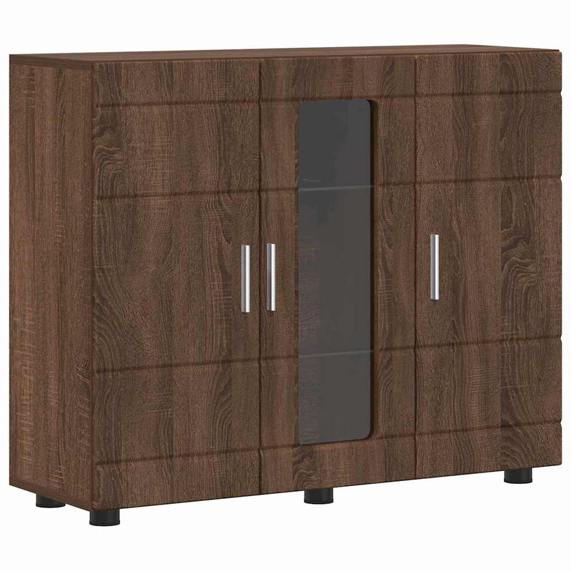 vidaXL Széf polcokkal tárolóval barna tölgy 55.5 x 29 x 100 cm Faanyag