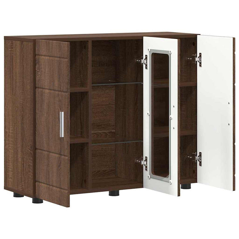 vidaXL Széf polcokkal tárolóval barna tölgy 55.5 x 29 x 100 cm Faanyag