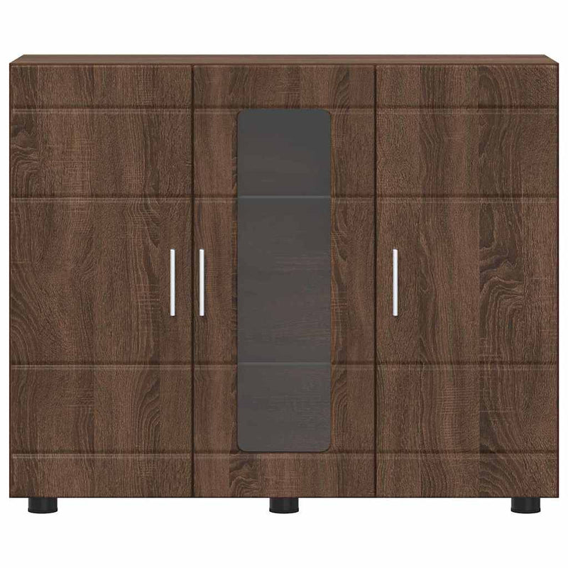vidaXL Széf polcokkal tárolóval barna tölgy 55.5 x 29 x 100 cm Faanyag