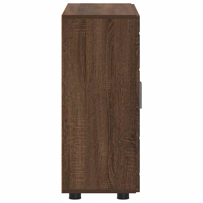 vidaXL Széf polcokkal tárolóval barna tölgy 55.5 x 29 x 100 cm Faanyag