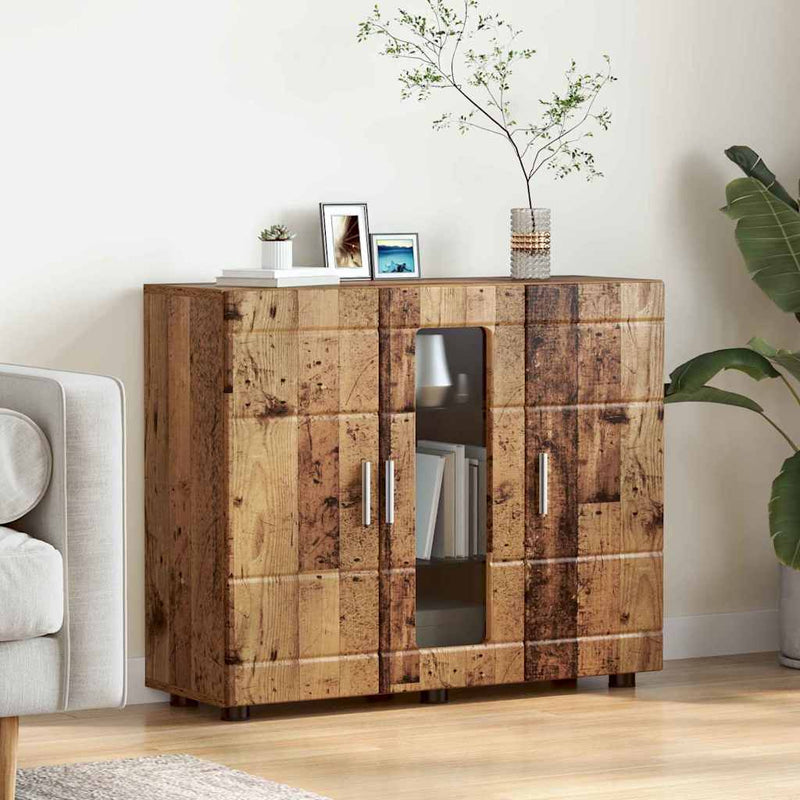 vidaXL Széf polcokkal tárolóval Régi fa 55.5 x 29 x 100 cm Faanyag