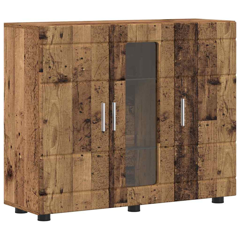 vidaXL Széf polcokkal tárolóval Régi fa 55.5 x 29 x 100 cm Faanyag