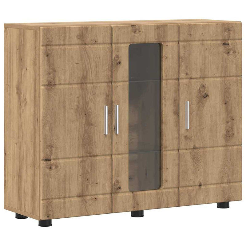 vidaXL Széf polcokkal kézműves tölgy 55.5 x 29 x 100 cm Faanyag