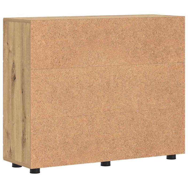 vidaXL Széf polcokkal kézműves tölgy 55.5 x 29 x 100 cm Faanyag