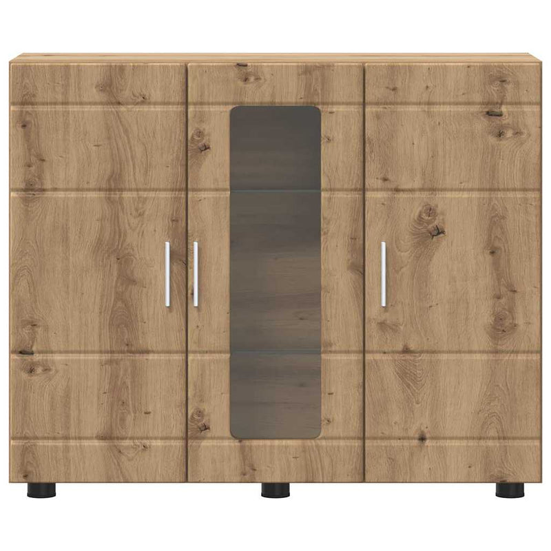 vidaXL Széf polcokkal kézműves tölgy 55.5 x 29 x 100 cm Faanyag