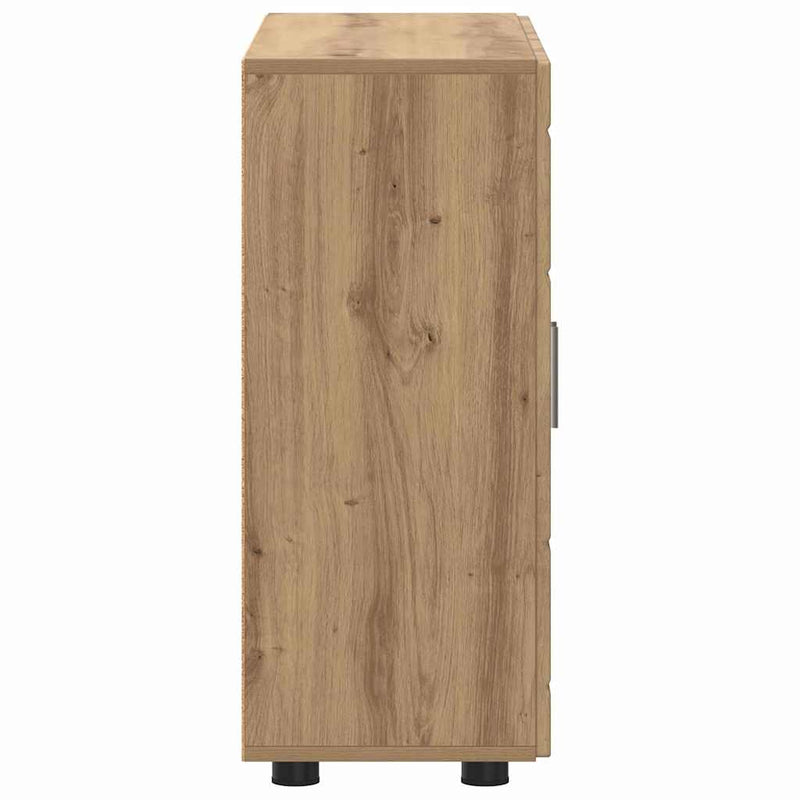 vidaXL Széf polcokkal kézműves tölgy 55.5 x 29 x 100 cm Faanyag