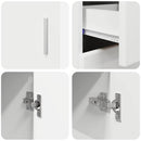 vidaXL Széf polcokkal tárolóval Fehér 88,5 x 30,5 x 73 cm Faanyag