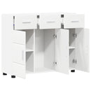 vidaXL Széf polcokkal ajtóval FLORIN Fehér 88,5 x 30,5 x 73 cm Faanyag