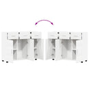 vidaXL Széf polcokkal tárolóval Fehér 88,5 x 30,5 x 73 cm Faanyag