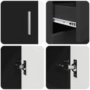 vidaXL Széf polcokkal tárolóval Fekete 88,5 x 30,5 x 73 cm Faanyag