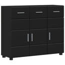 vidaXL Széf polcokkal FLORIN Fekete 88,5 x 30,5 x 73 cm Faanyag