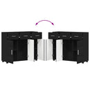 vidaXL Széf polcokkal tárolóval Fekete 88,5 x 30,5 x 73 cm Faanyag