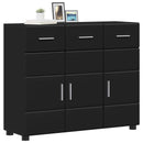 vidaXL Széf polcokkal FLORIN Fekete 88,5 x 30,5 x 73 cm Faanyag