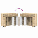 vidaXL Széf polcokkal ajtóval Sonoma tölgy 88,5 x 30,5 x 73 cm Faanyag