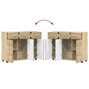 vidaXL Széf polcokkal FLORIN Sonoma tölgy 88,5 x 30,5 x 73 cm Faanyag