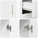 vidaXL Széf polcokkal Magas Fényű Fehér 88,5 x 30,5 x 73 cm Faanyag