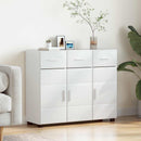 vidaXL Széf FLORIN 88,5 x 30,5 x 73 cm Magas Fényű Fehér Faanyag