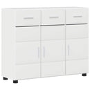 vidaXL Széf FLORIN 88,5 x 30,5 x 73 cm Magas Fényű Fehér Faanyag