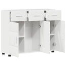 vidaXL Széf FLORIN 88,5 x 30,5 x 73 cm Magas Fényű Fehér Faanyag