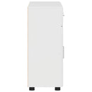 vidaXL Széf polcokkal Magas Fényű Fehér 88,5 x 30,5 x 73 cm Faanyag