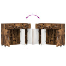 vidaXL Széf polcokkal Füstölt tölgy 88,5 x 30,5 x 73 cm Faanyag