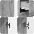 vidaXL Széf polcokkal Szürke Sonoma 88,5 x 30,5 x 73 cm Faanyag