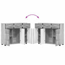 vidaXL Széf polcokkal Szürke Sonoma 88,5 x 30,5 x 73 cm Faanyag