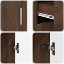 vidaXL Széf polcokkal ajtóval Barna Tölgy 88,5 x 30,5 x 73 cm Faanyag