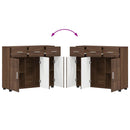 vidaXL Széf polcokkal ajtóval Barna Tölgy 88,5 x 30,5 x 73 cm Faanyag