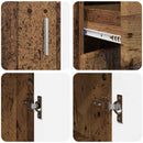 vidaXL Széf polcokkal tárolóval Öreg fa 88,5 x 30,5 x 73 cm Faanyag