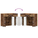 vidaXL Széf polcokkal tárolóval Öreg fa 88,5 x 30,5 x 73 cm Faanyag