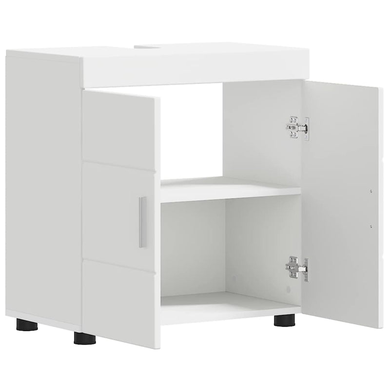 vidaXL Fürdőszoba mosdószekrény TULUM Fehér 60 x 34 x 63 cm Faanyag
