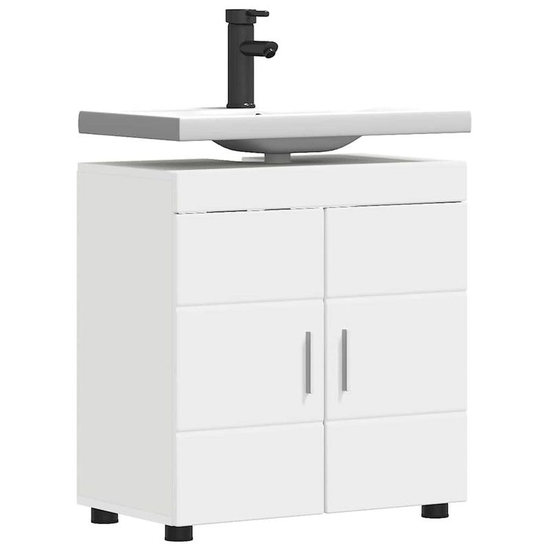 vidaXL Fürdőszoba mosdószekrény TULUM Fehér 60 x 34 x 63 cm Faanyag