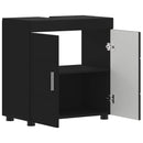 vidaXL Fürdőszobai Szekrény Szett TULUM Fekete 60 x 34 x 63 cm Faanyag