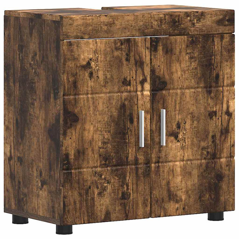 vidaXL Fürdőszoba mosdószekrény TULUM Füstölt tölgy 60 x 34 x 63 cm