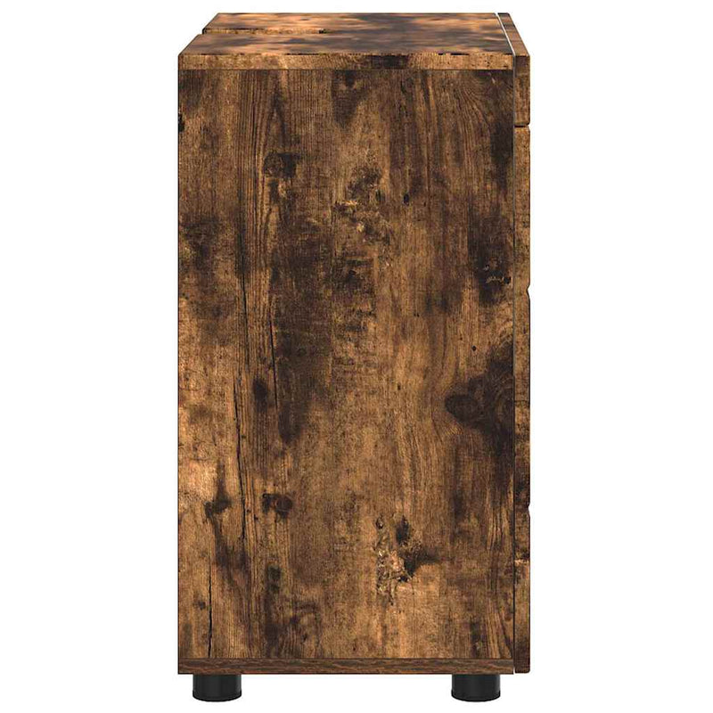 vidaXL Fürdőszoba mosdószekrény TULUM Füstölt tölgy 60 x 34 x 63 cm