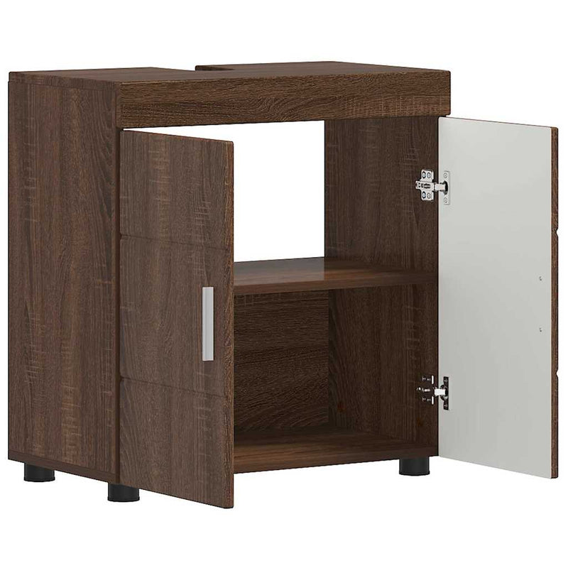 vidaXL Fürdőszoba mosdószekrény TULUM barna tölgy 60 x 34 x 63 cm