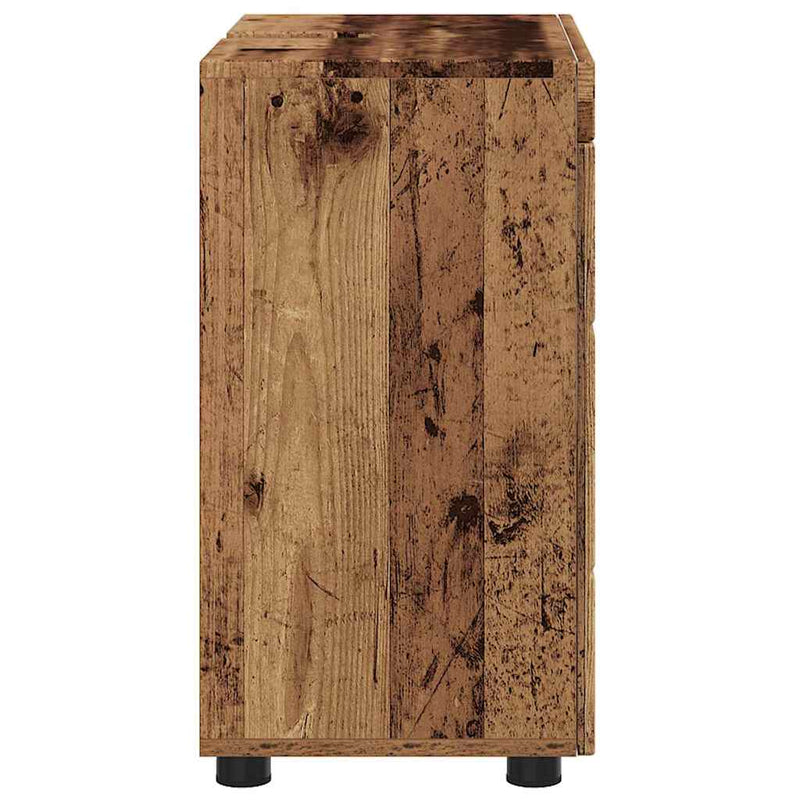 vidaXL Fürdőszoba mosdószekrény TULUM Régi fa 60 x 34 x 63 cm Faanyag