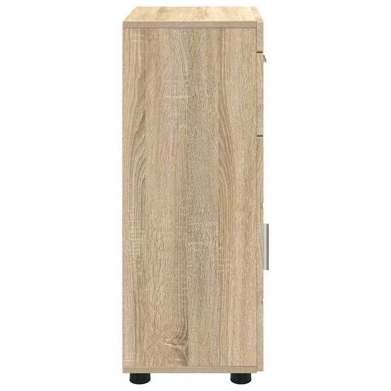 vidaXL Fürdőszoba Székény TULUM sonoma tölgy 37 x 31,5 x 82 cm Faanyag