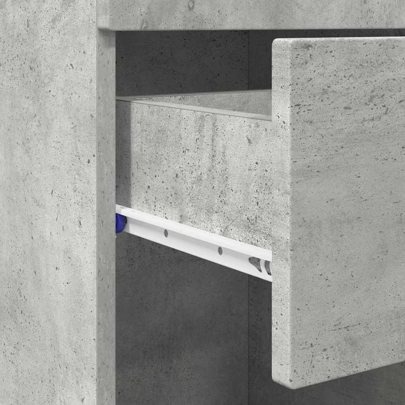 vidaXL Fürdőszoba Székény TULUM Beton szürke 37 x 31,5 x 82 cm Faanyag
