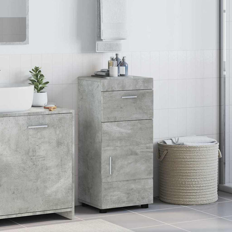 vidaXL Fürdőszoba Székény TULUM Beton szürke 37 x 31,5 x 82 cm Faanyag