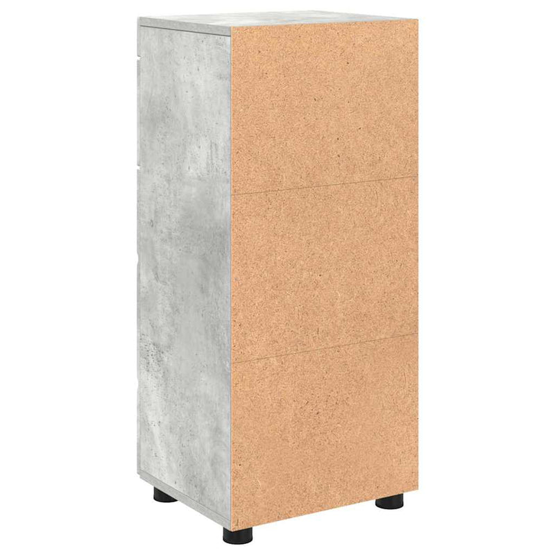 vidaXL Fürdőszoba Székény TULUM Beton szürke 37 x 31,5 x 82 cm Faanyag