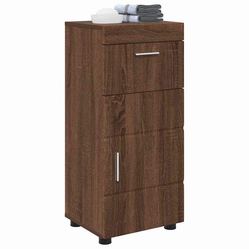 vidaXL Fürdőszoba Székény TULUM barna tölgy 37 x 31,5 x 82 cm Faanyag