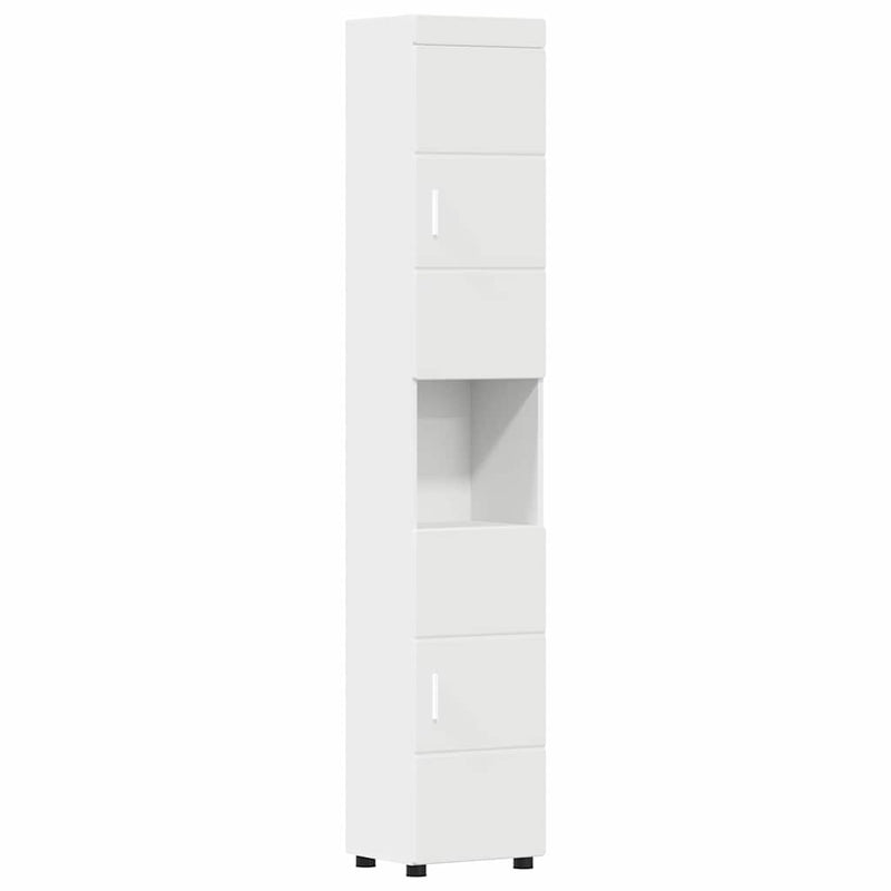 vidaXL Fürdőszoba Székény TULUM Fehér 37 x 31,5 x 203 cm Faanyag