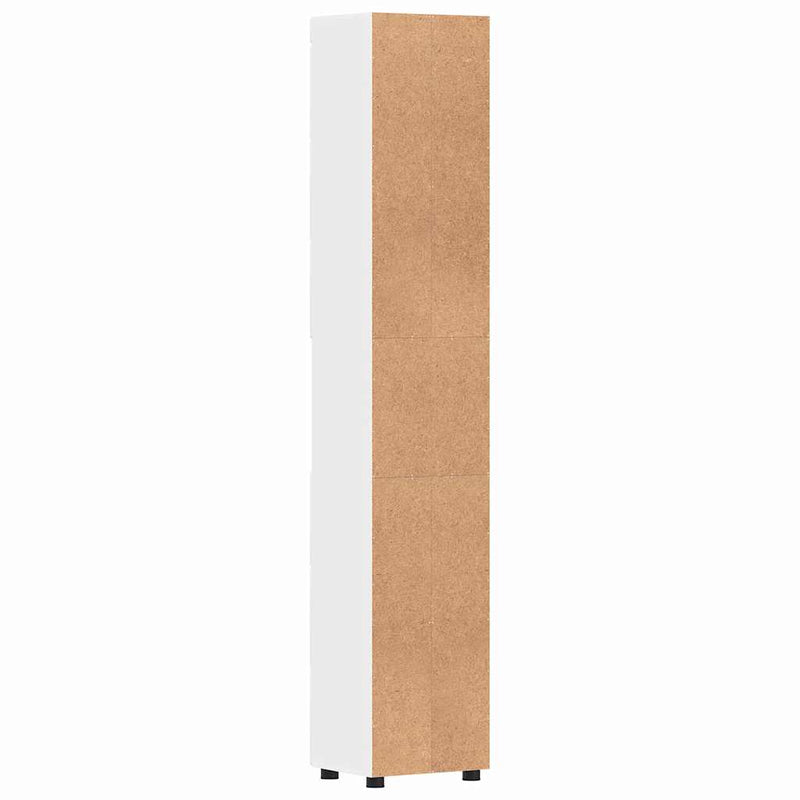 vidaXL Fürdőszoba Székény TULUM Fehér 37 x 31,5 x 203 cm Faanyag