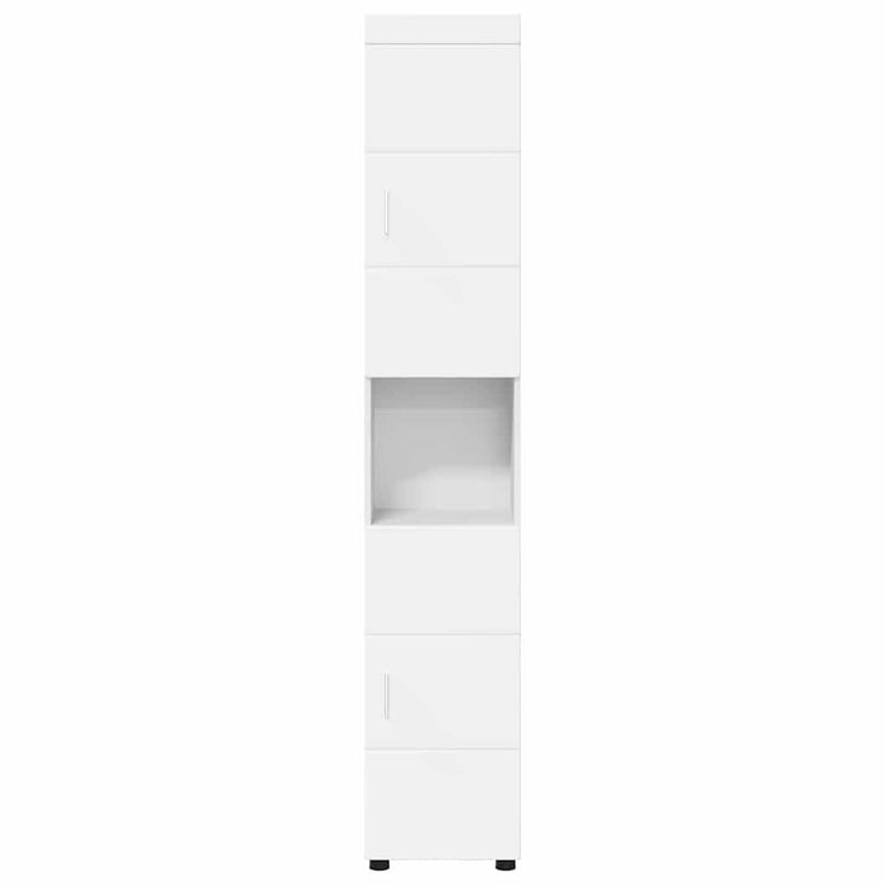 vidaXL Fürdőszoba Székény TULUM Fehér 37 x 31,5 x 203 cm Faanyag