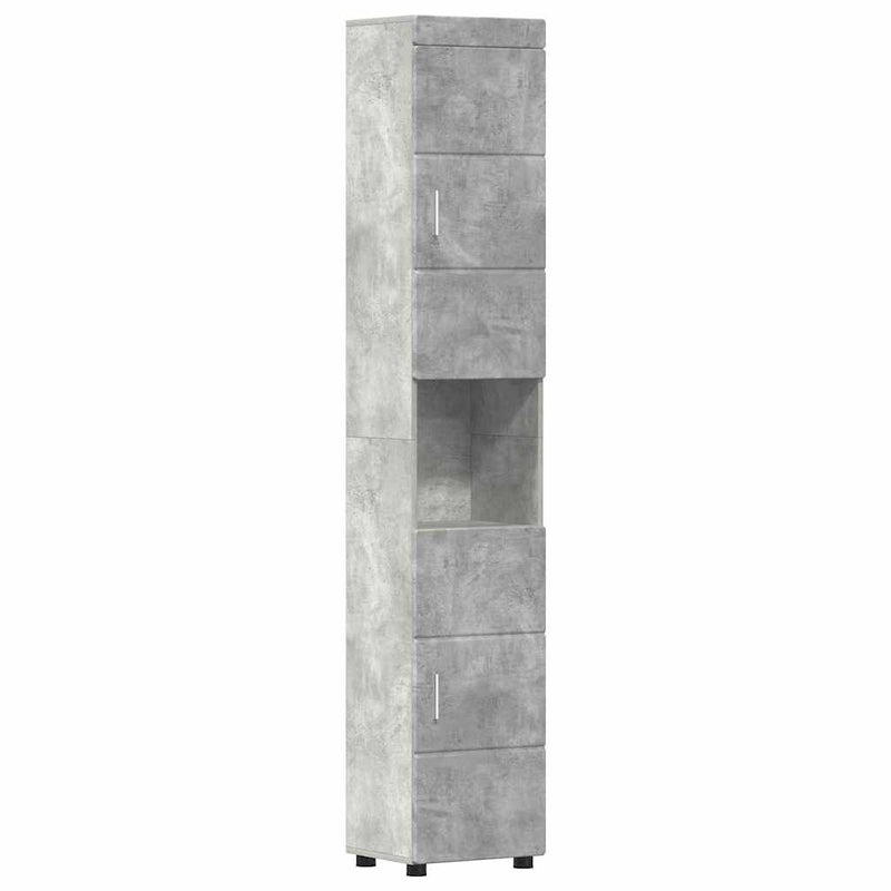 vidaXL Fürdőszoba Székény TULUM Beton szürke 37 x 31,5 x 203 cm