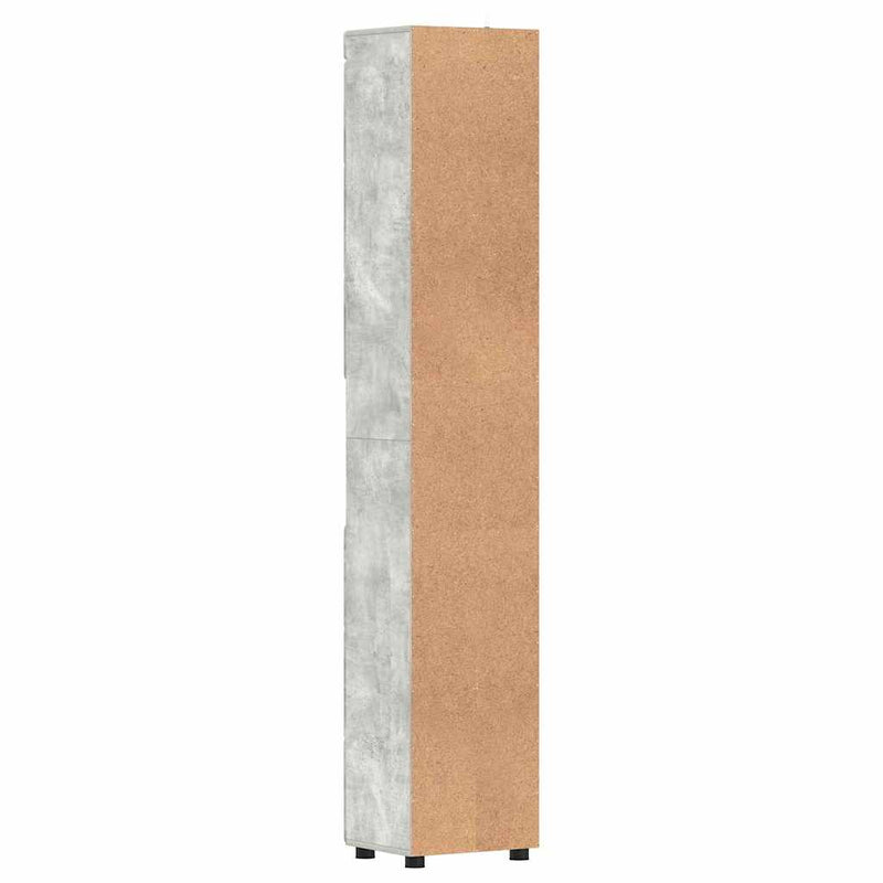 vidaXL Fürdőszoba Székény TULUM Beton szürke 37 x 31,5 x 203 cm