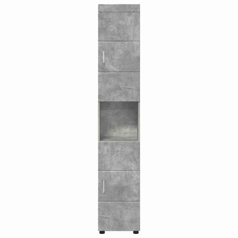 vidaXL Fürdőszoba Székény TULUM Beton szürke 37 x 31,5 x 203 cm